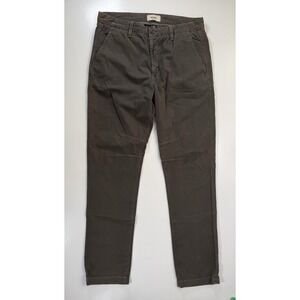 BALDWIN Liam Chino Pant Mens 34x33 Olive Green‎ Made in USA Stretch Soft READ